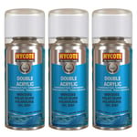 Hycote Colour Spray Paint Aerosol  Mercedes Polar Silver 150ml Fast Dry x3