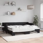 Maison Exclusive - Furniture Limited - Lit de jour avec lit gigogne noir 80x200 cm