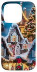 Coque pour iPhone 14 Pro Village Enneigé Hiver Neige Noël Modèle Flocons De Neige