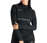 Nike Women's Academy 21 Drill Top Training Sweatshirt, womens, CV2653-010, Black/White/Anthracite/White, XXS