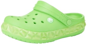 Crocs Unisex Kids Crocband K Clog, Geo Glow Band Green Slime, 6 UK