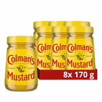 Colman's Original English Mustard Mustard made with double-milled, superfine condiment for spicing up your meals 8x 170 g