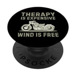 Moto Therapy Free Funny Motorcycle Lovers Bike Rider PopSockets PopGrip Interchangeable