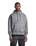 G-STAR RAW Men's Garment Dyed Oversized Hoodie, Grey (granite gd D22327-D249-B810), XL