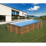 Piscine hors sol bois rectangulaire - 620x420x133cm - EVORA 2020  