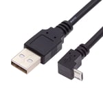 Cy Câble Micro Usb Mâle Coudé À 90 Degrés Vers Usb 2.0 De Charge De Données 3 M Pour Téléphone Portable Et Tablette[X735]