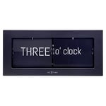 NeXtime Flip Clock - Horloge de Table/Horloge Murale - Noir - Métal - 36x16x8,5 cm - Big Flip Text