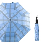 DOMINIC Huaat Crème Solaire Plaid Femmes UV Ombrelle à Double Usage Parapluie Parapluie des Enfants (Color : Blue)