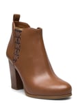 Evaline Heeled Bootie Shoes Boots Ankle Boots Ankle Boots With Heel Brown Michael Kors