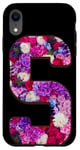 Coque pour iPhone XR S Motif floral roses violettes roses