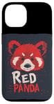 Coque pour iPhone 14 Red Panda Explorer pour une tenue d'aventure amusante