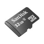 Carte mémoire flash 32 Go Class 4 microSDHC noir - SanDisk