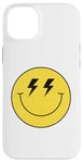 Coque pour iPhone 14 Plus Yeux lumineux jaunes des années 70 souriant souriant