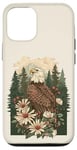 Coque pour iPhone 12/12 Pro Majestic Pygargue à tête blanche - Illustration florale - Nature et faune