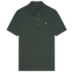 Lyle & Scott Mens Branded Chest Logo Deep Green Polo Shirt material_cotton - Size Large