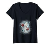 Womens Betty Boop Roses Cutie Tattoo V-Neck T-Shirt