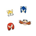 Grupo Erik - Pack de 4 Pins Sonic, Tails, Knuckles et Eggman | Goodies Sonic the Hedgehog