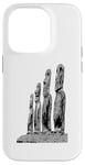 Coque pour iPhone 14 Pro Statue de Moai de l'île de Pâques Monolithe Mystery