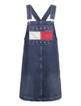 Tommy Jeans Pinafore Dress Dh6031 Ext Blå