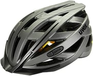 uvex City i-vo MIPS - Lightweight City Bike Helmet for Men & Women - MIPS System - incl. LED Light - Titan Matt - 52-57 cm