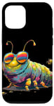 Coque pour iPhone 14 Pro Lunettes de soleil colorées Caterpillar Insect