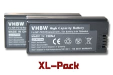 vhbw set de 2 batteries 700mAh pour appareil-photo SONY DSC-V (Cyber-shot Pro) Serie DSC-V1 comme NP-FC10, NP-FC11