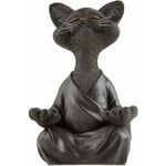 Statue Chat Bouddha Zen et Heureux en Meditation, idale pour dcoration intrieure et extrieure Maison et Jardin Magnifique Cadeau