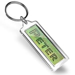 Peter Name Lime Green Keyring   #147325