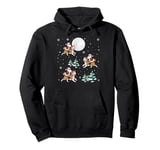 Xmas Tree Santa Riding Akita Dog Funny Christmas Pullover Hoodie