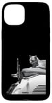 Coque pour iPhone 15 Plus Chat assis sur la moto Hasselblad 501cm 907x et x2d