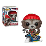 Guardians Of The Galaxy - Rocket Raccoon on Snowmobile Christmas Holiday Pop!