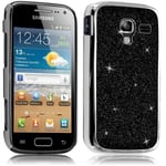 Etui Coque Rigide Pour Samsung Galaxy Ace 2 Style Paillette Couleur Noir