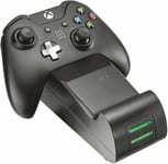 Gxt 247 - Dual Chargeur Compatible Avec Manette Xbox One, One S, One X, (Deux Emplacements), Docking Station De Charge Rapide Avec 2x Batteries Rechargeables - Noir