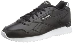 Reebok Women's Glide Ripple Clip Sneaker, Core Black/Silver Met./Footwear White, 6 UK