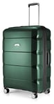 Hauptstadtkoffer - Britz - Valise Rigide avec Compartiment pour Ordinateur Portable Valise à roulettes Valise de Voyage Extensible TSA, 4 roulettes, Dunkelgrün, Großer Koffer, Valise