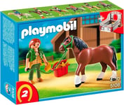 Original PLAYMOBIL Country 5108 - Poney Shire Avec Clapier