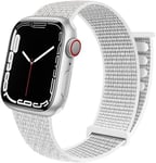 Strap-it Bracelet - compatible pour Apple Watch 8 nylon (blanc) - 45mm