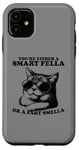 Coque pour iPhone 11 Lunettes de soleil rétro Smart Fella Cat Graphic