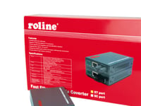 Roline Rc-100Fx/St Fast Ethernet Converter, Rj-45 To St, Loop-Back, 100 Mbit/S