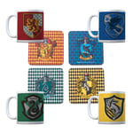 Harry Potter Houses 4x Mugs & Coasters Bundle