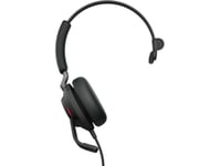 Jabra Evolve2 40 Se, Koblet Med Ledninger (Ikke Trådløs), Samtaler/Musikk, 20 - 20000 Hz, 113 G, Hodesett, Sort