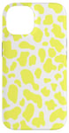 Coque pour iPhone 14 motif imprimé vache jaune - Motif vache coeur jaune femme