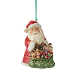 Enesco Jim Shore Heartwood Creek Décoration à Suspendre Père Noël 8,9 cm Multicolore