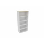 Etagère de bureau H 180 cm Métis Blanc perle, aluminium ou anthracite RANGEMENT PRO : armoire sans porte A/H180 DL80xP47/coloris blanc perle/ft erable