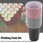 Beer Pong Set Beer Pong Cups Balls Food‑grade Plastic Pong Drinking Game Set