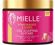 Mielle – Crème sculptante grenade et miel pour cheveux bouclés type 4, 340 g