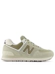 New Balance Womens 574 Trainers - Light Green, Light Green, Size 4, Women