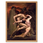 William Adolphe Bouguereau 1850 Dante and Virgil in Hell Demons Afterlife Divine Comedy Art Print Framed Poster Wall Decor 12x16 inch