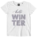 Teetown - T Shirt Femme - Winter Love - Christmas Chill Amour Neige Ski Snowboard Holiday Hiver Froid - 100% Coton Bio