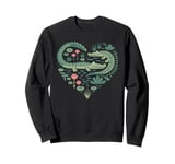 Cute Alligator Heart Crocodile Gator for Kids Sweatshirt